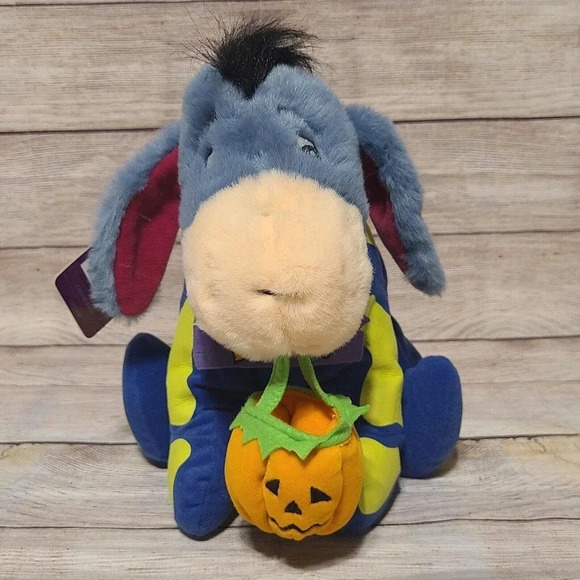 Disney Other - Disney Store Plush Skeleton Eeyore Stuffed Animal Halloween Detachable Tail 12”